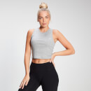 MP Women's Essential Cropped Rib Vest - Grey Marl - XXS