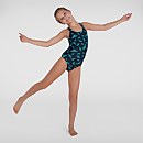 Girl's Boom Logo Medalist Swimsuit Black