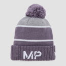 Cappello con pompon a maglia MP New Era - Lilla/Grigio storm