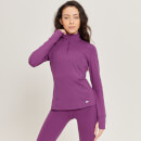 Maglia con cerniera 1/4 MP Power da donna - Viola - XXS