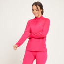 Maglia sportiva con cerniera 1/4 regular fit MP da donna - Magenta - XXS