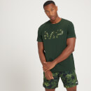 T-shirt a maniche corte stampa mimetica MP Adapt Drirelease da uomo - Verde scuro - XS