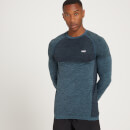Maglia a maniche lunghe MP Essential Seamless da uomo - Azzurro ghiaccio mélange - XS