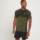 T-Shirt a maniche corte MP Essential Seamless da uomo - Verde oliva scuro mélange - XS