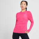 Maglia sportiva a maniche lunghe MP Performance da donna - Magenta mélange - XXS
