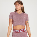 T-shirt corta a maniche corte Curve MP da donna - Ciliegia scuro - XXS