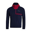 Men's Aslam Hooded Half Zip Fleece - Navy / Red