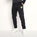 Men's Panelled Joggers Regular Fit - Black/Limeaide