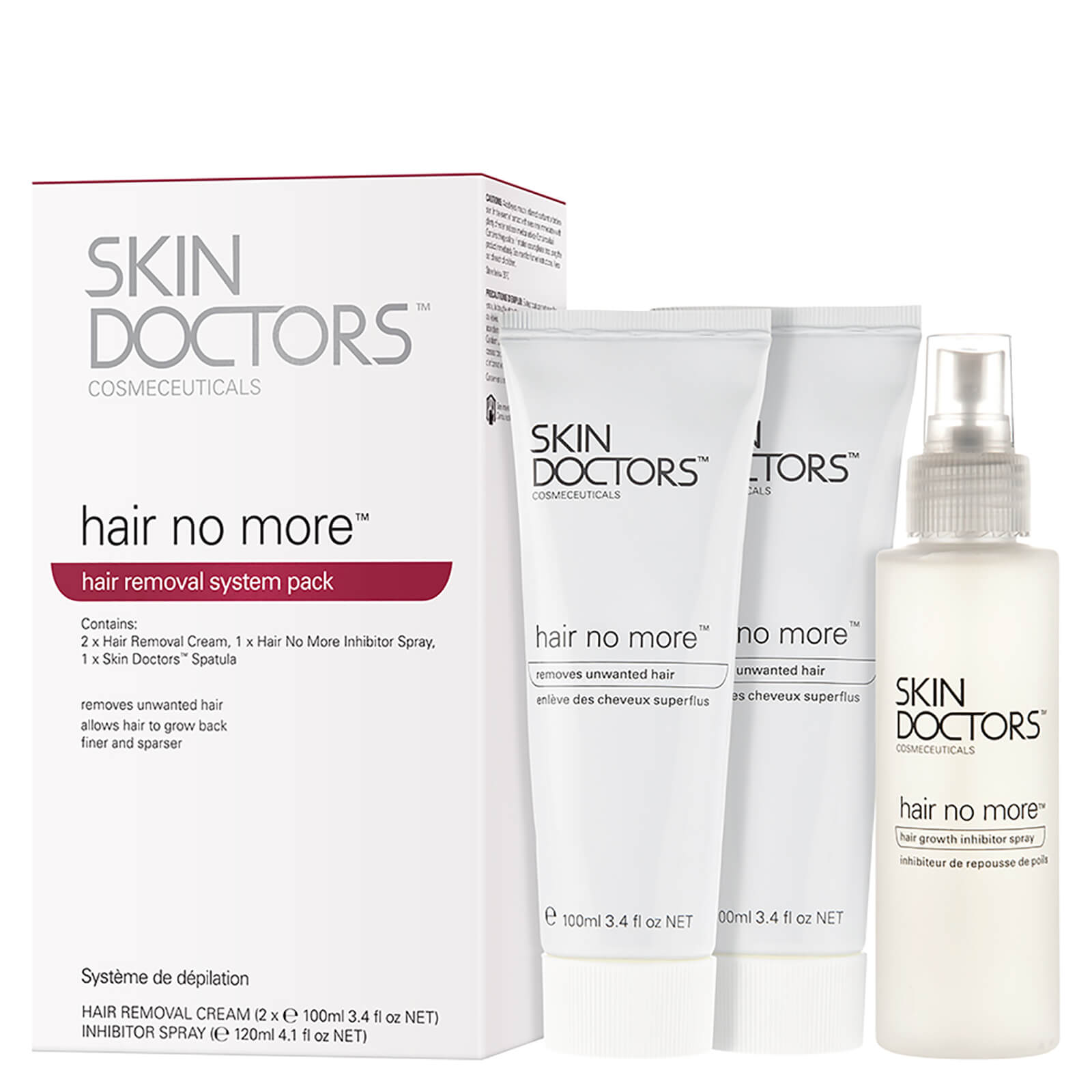 

Skin Doctors Hair No More Hair Removal System Pack