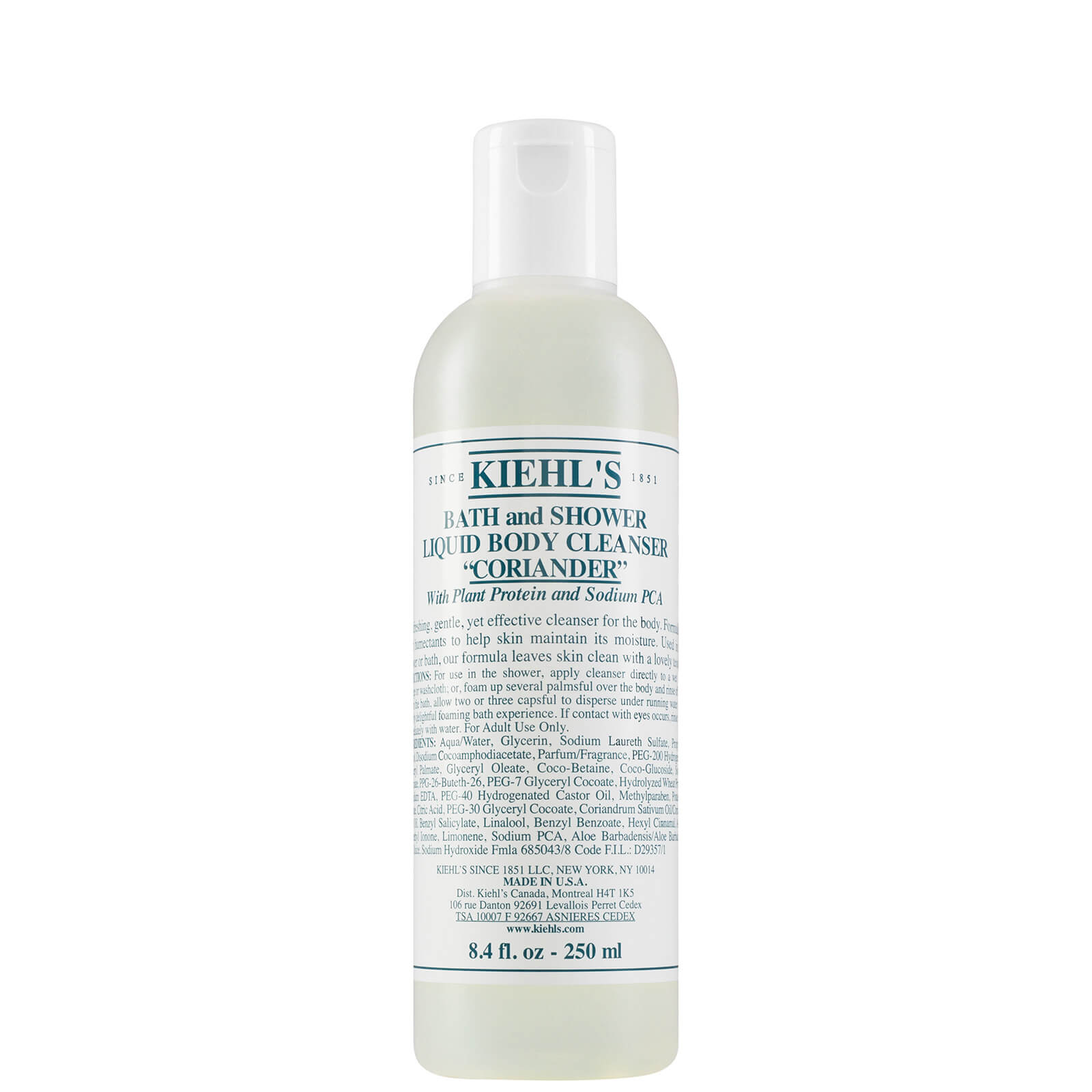 Kiehl's Bath and Shower Liquid Body Cleanser Coriander (Various Sizes) - 250ml