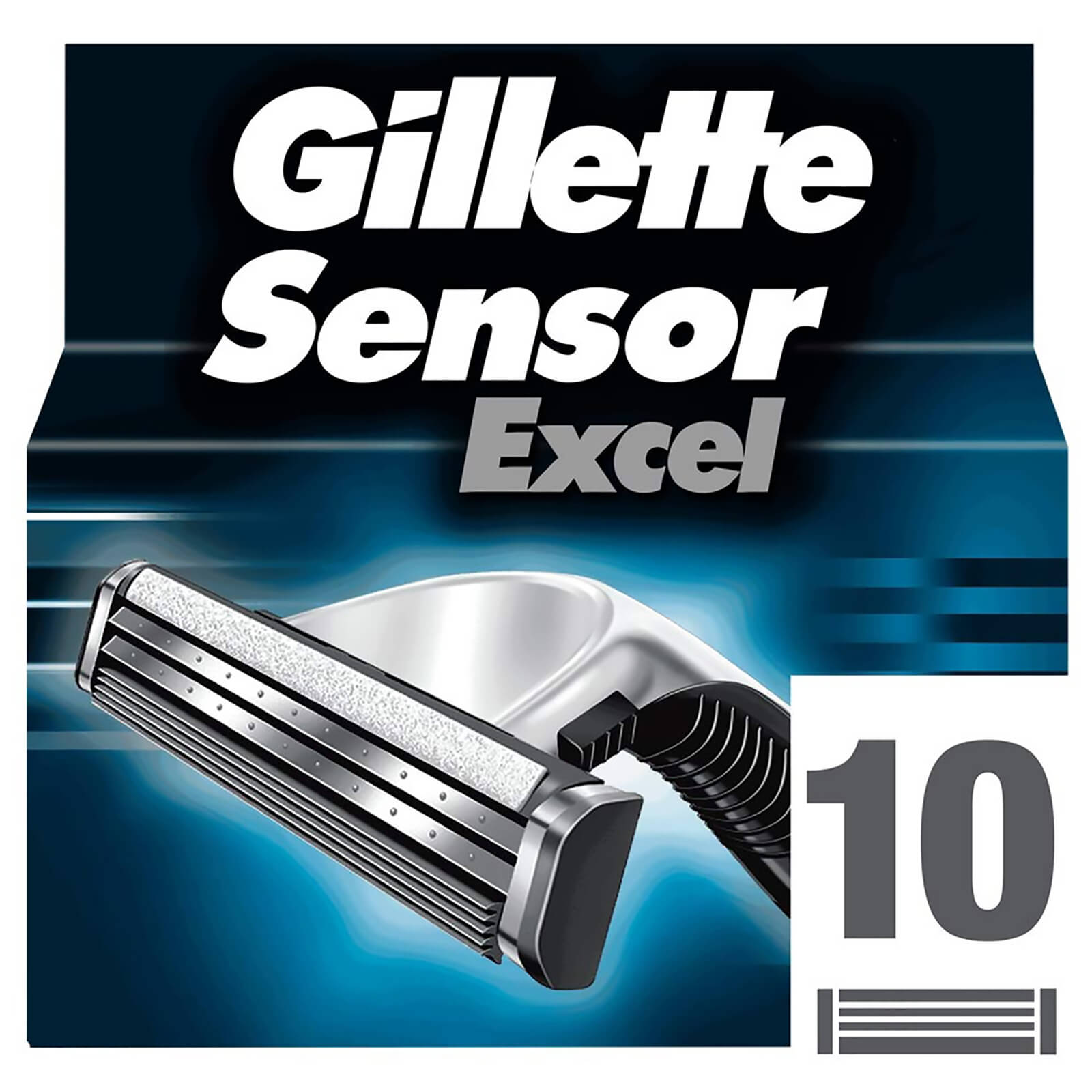 Gillette Sensor Excel Razor Blades - 10 Pack -1 Month