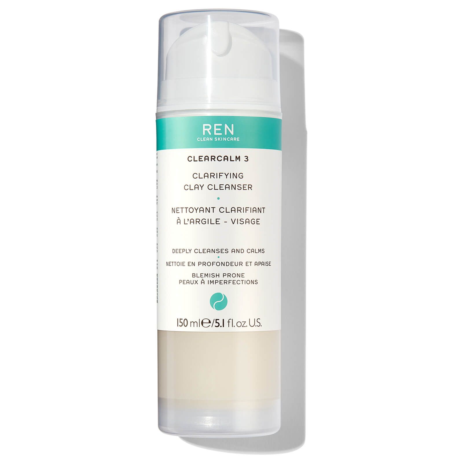 REN Clean Skincare Clearcalm 3 Clarifying Clay Cleanser 150ml