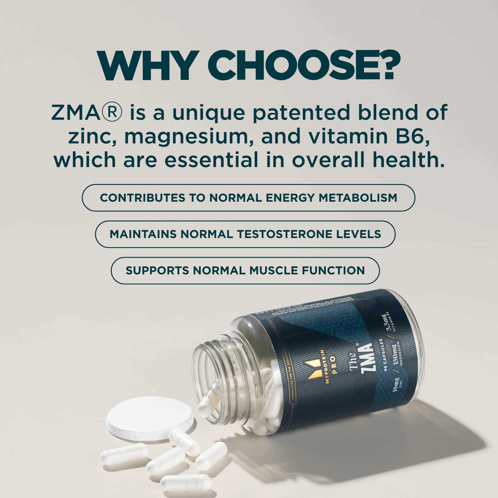 Myprotein ZMA Capsules | Zinc, Magnesium & Vitamin B6 - 270Capsules