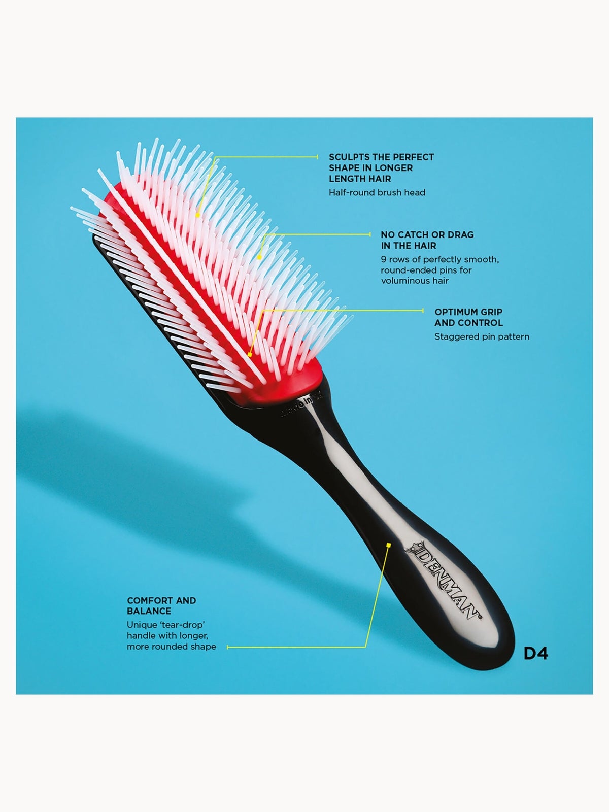 Denman Classic Large Styling Brush D4 9 Row 4