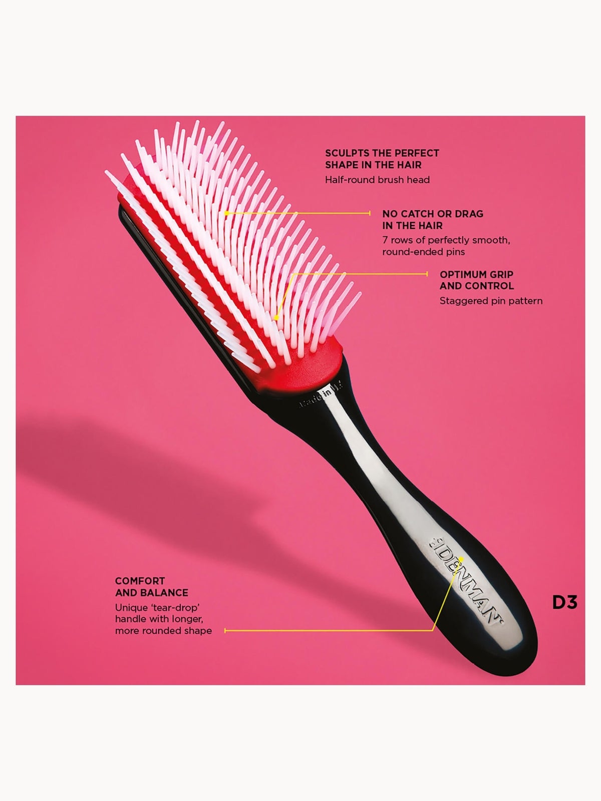 Denman D3 Medium Classic Styling Brush 4