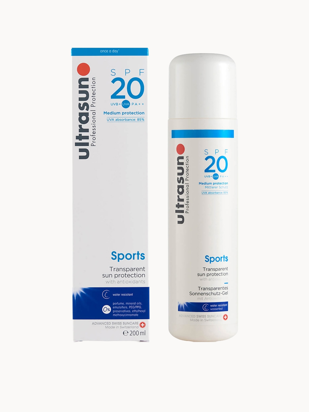Ultrasun SPF 20 Sports Gel (200ml)