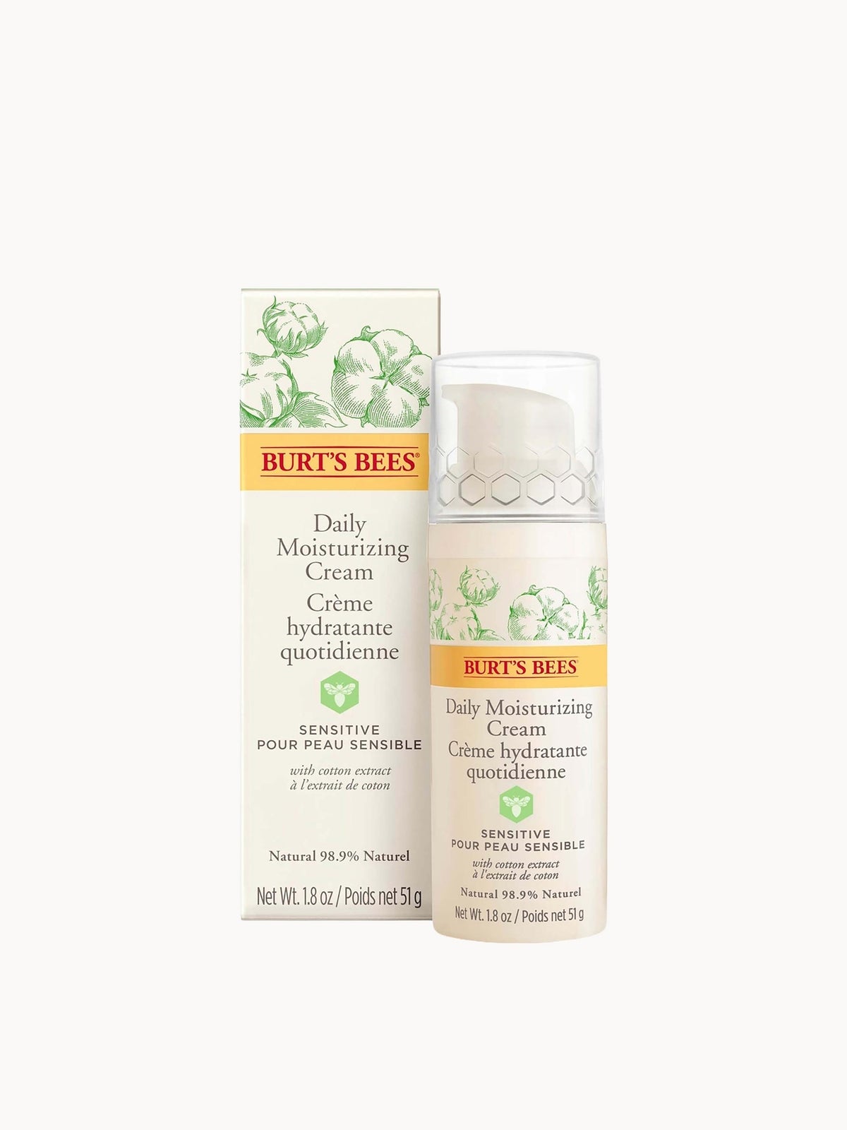 Burt's Bees Sensitive Daily Moisturising Cream 50g