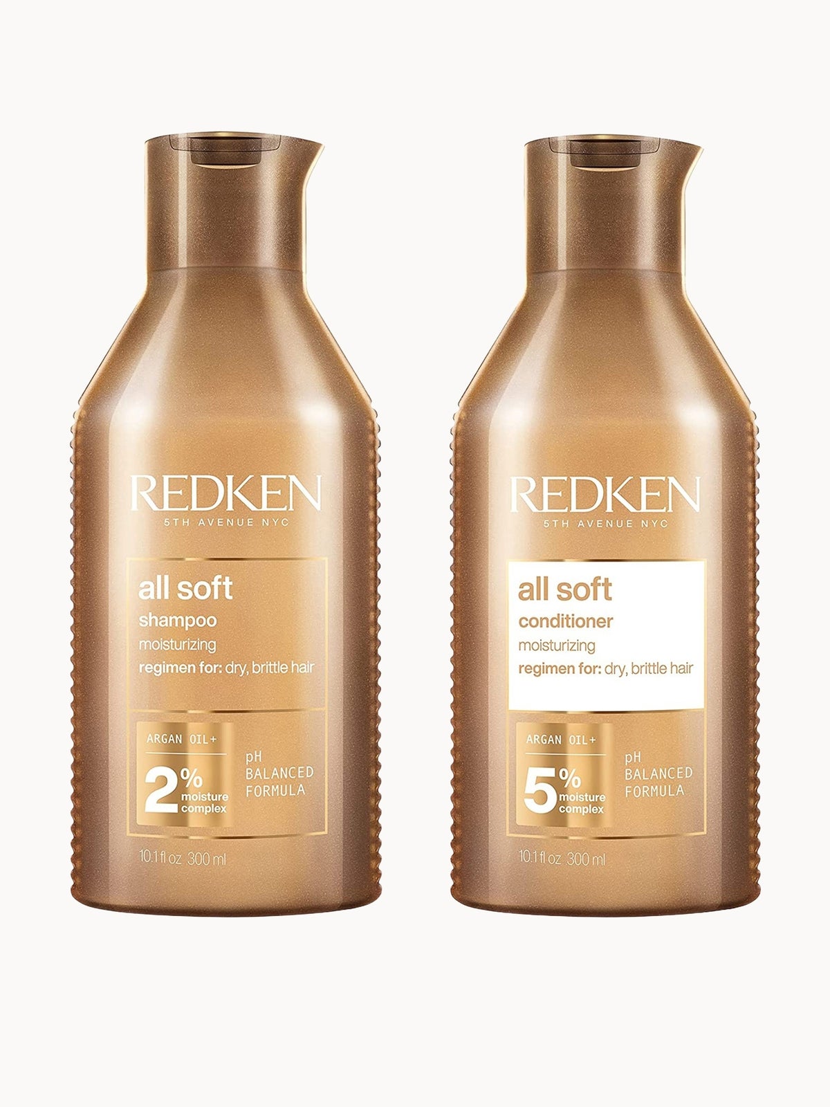 Redken All Soft Shampoo 300ml and Conditioner 300ml Hydrating Bundle to add Softness & Shine for Dry Hair