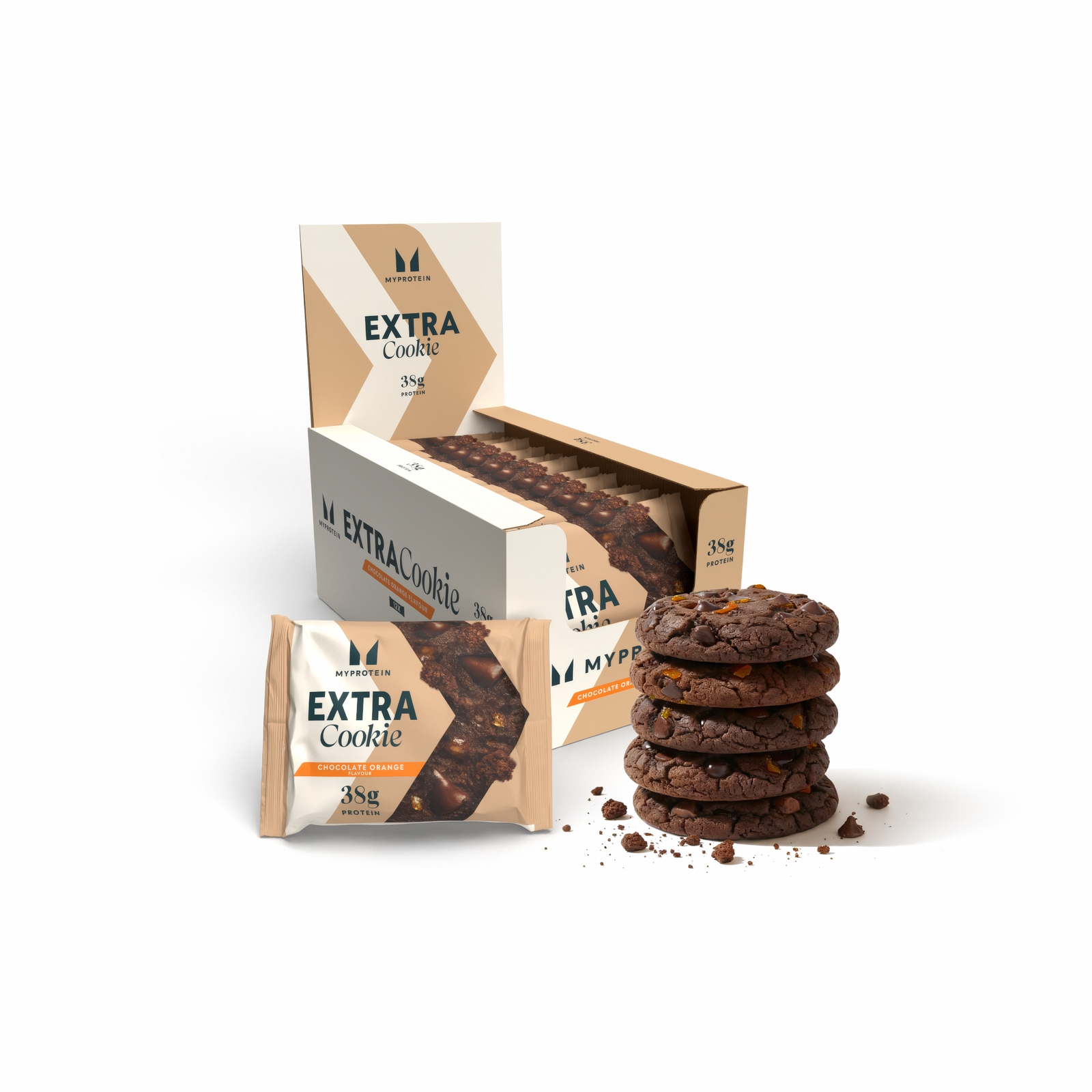 Myprotein UK MyProtein Extra Protein Cookie - 12 x 75g - Chocolate Orange