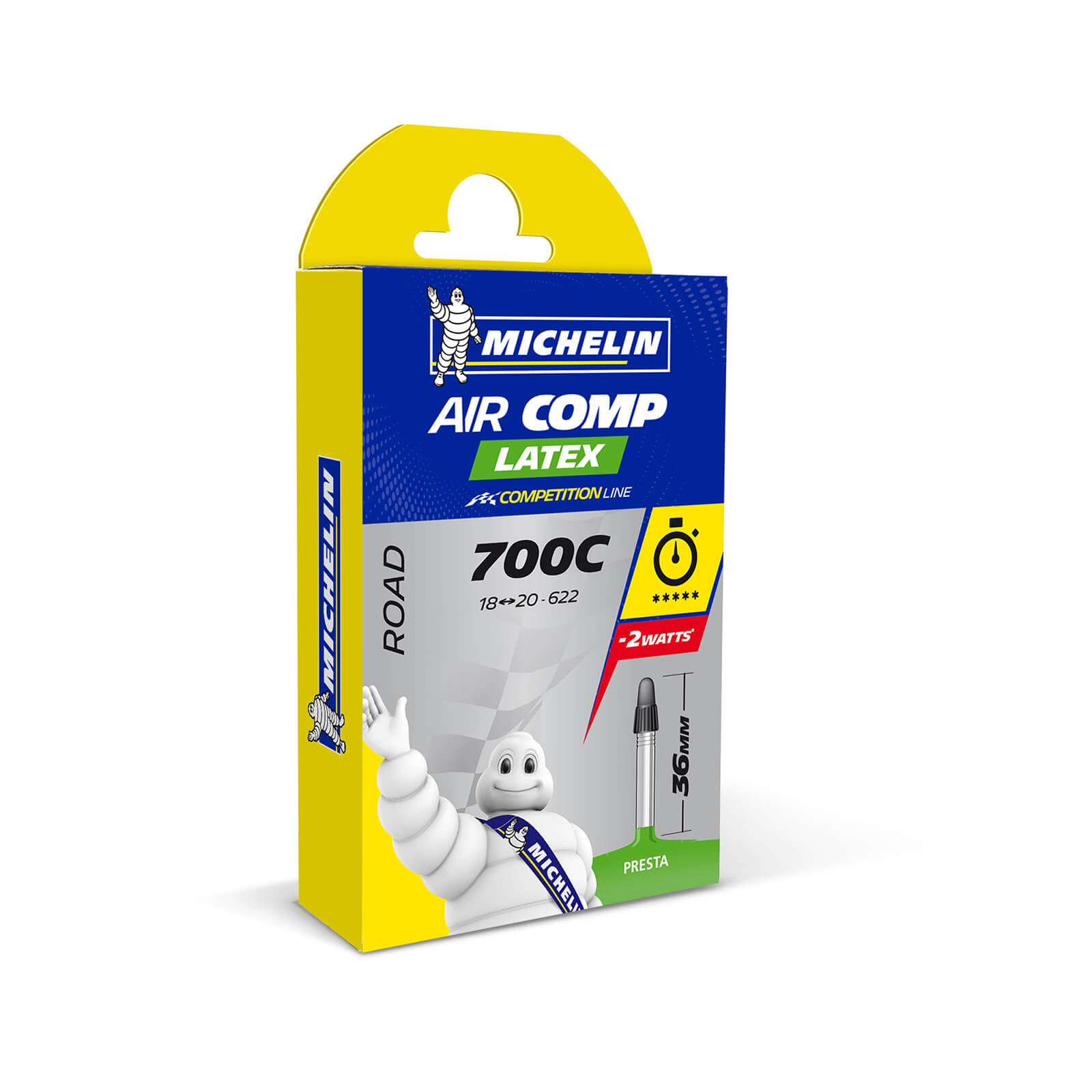 Michelin A1 Aircomp Latex Road Inner Tube - 700c x 22-23mm - Presta 60mm