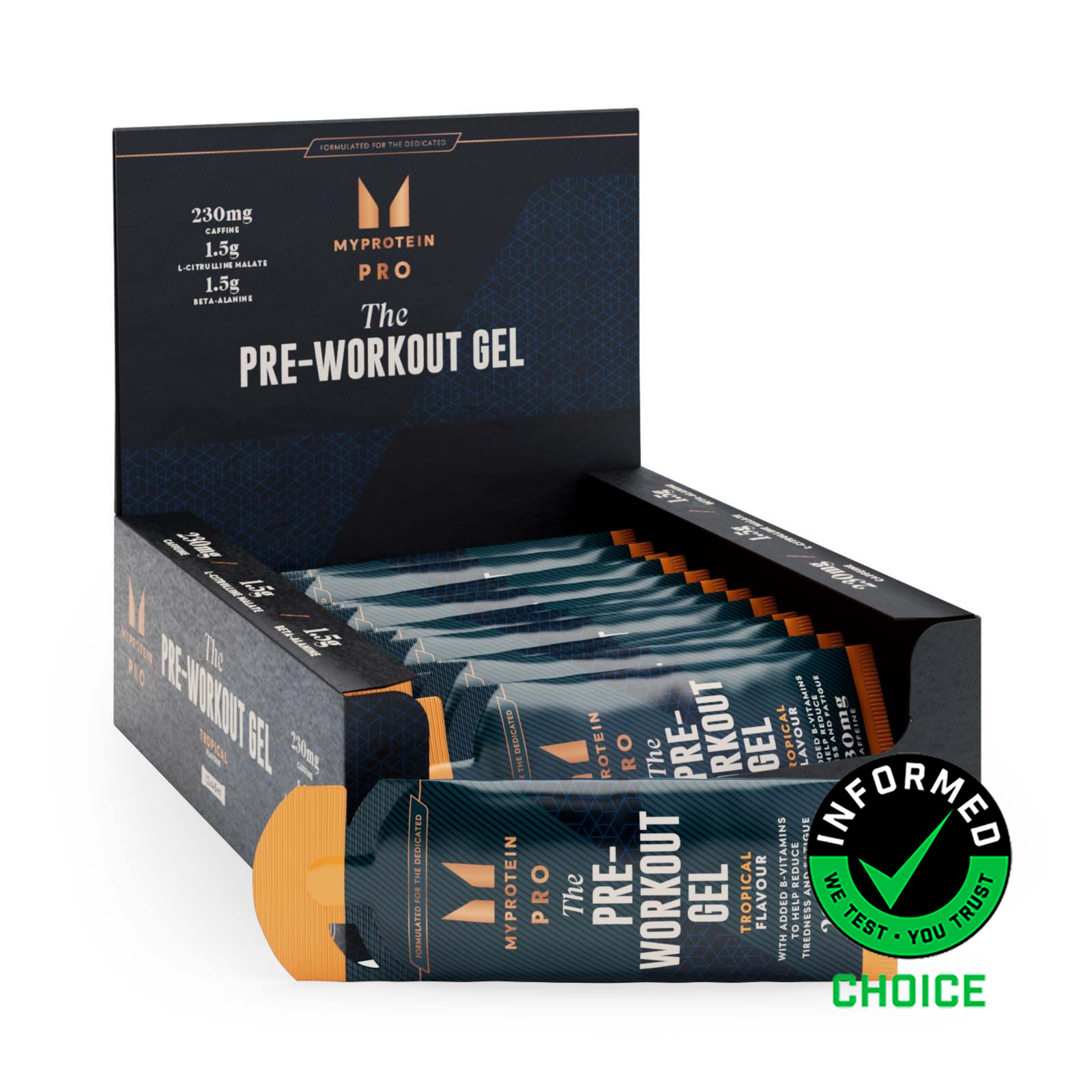 Myprotein UK MyProtein THE Pre Workout Gel - 12 x 50g - Tropical