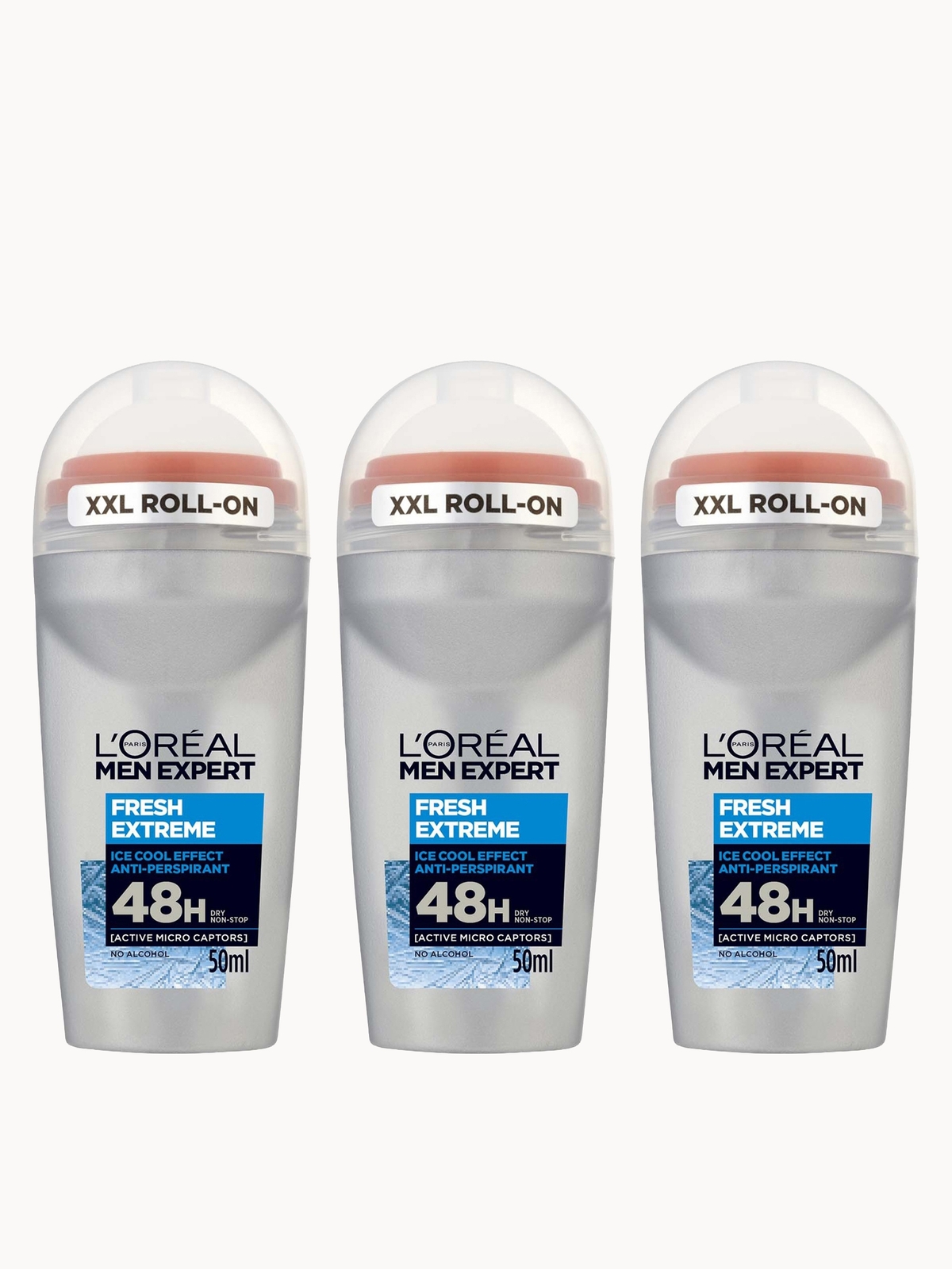 L’Oréal Paris Men Expert Fresh Extreme Deodorant Roll-On (50ml) Trio