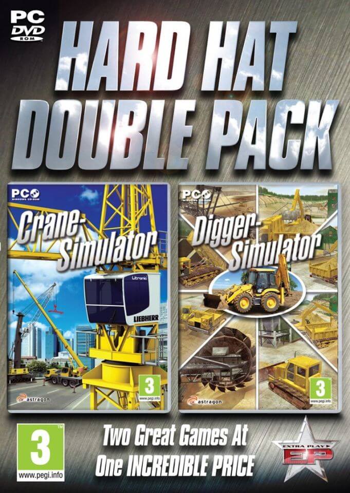 Pack Hard Hat Double- Simulación de grúa y excavadora