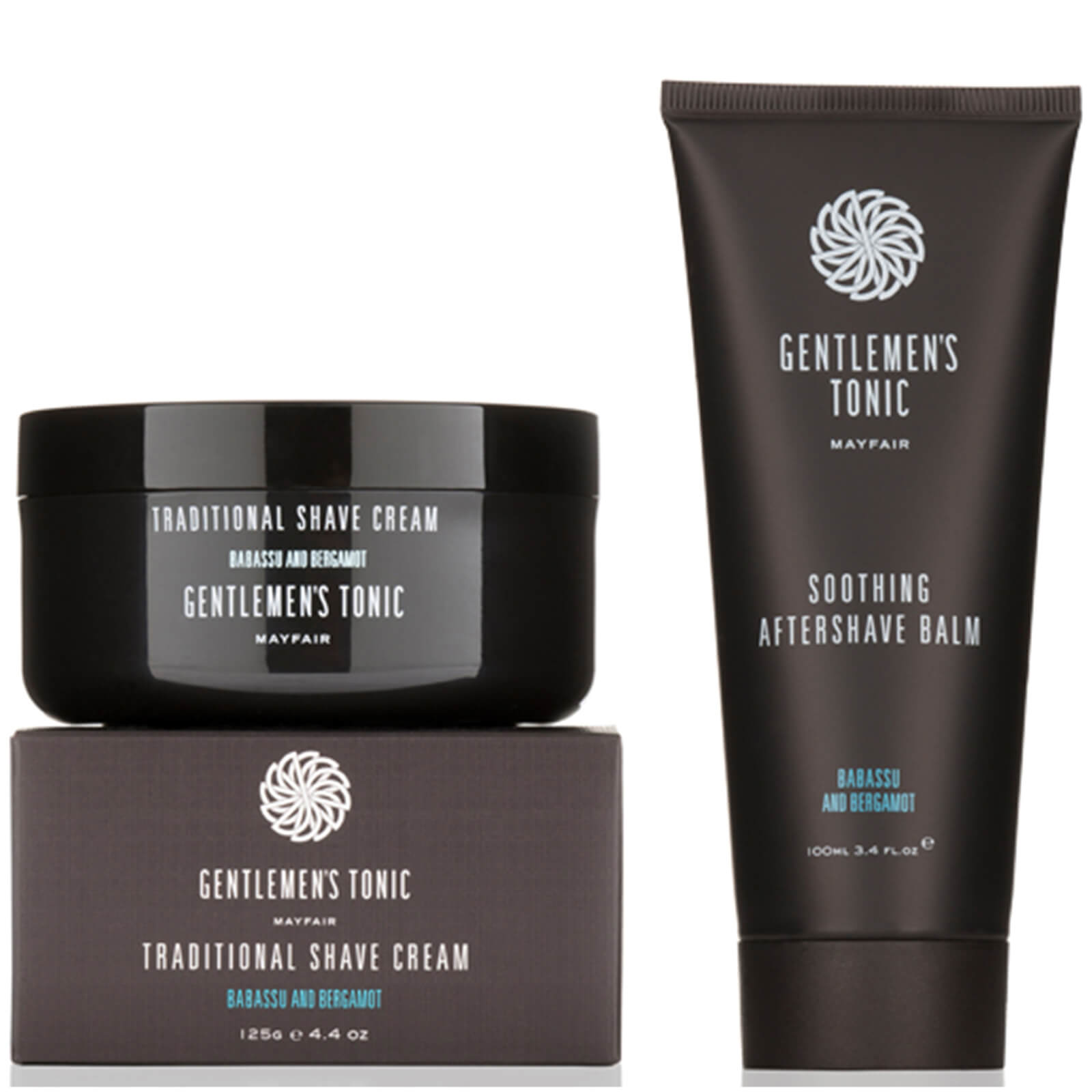 

Gentlemen's Tonic Shaving Duo - Traditional Shave Cream and Soothing Aftershave Balm