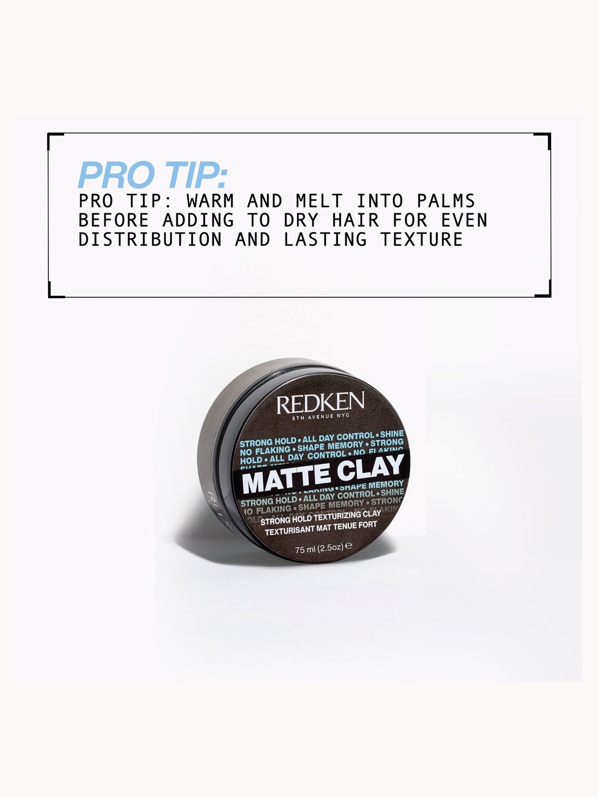 Redken Matte Clay Strong Hold Texturising Clay 75ml, photo 4