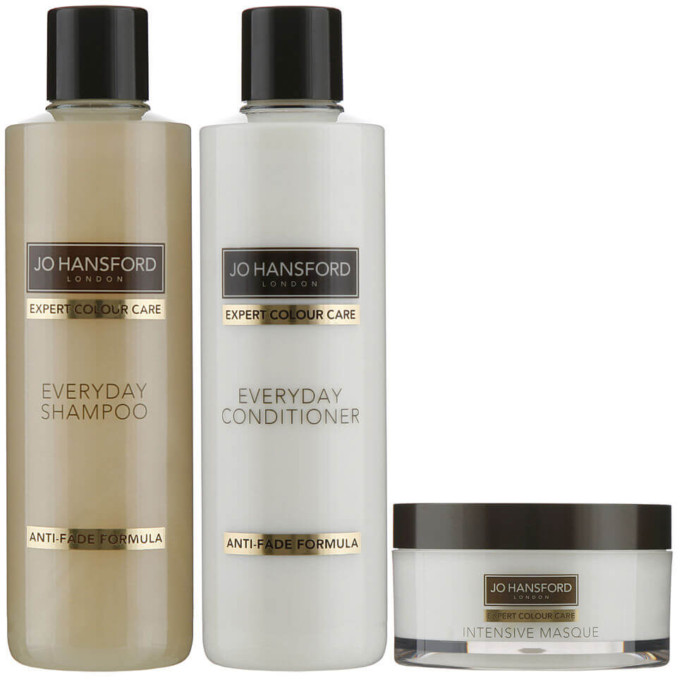 

Jo Hansford Expert Colour Care Everyday Shampoo, Conditioner (250ml) with Masque (150ml)
