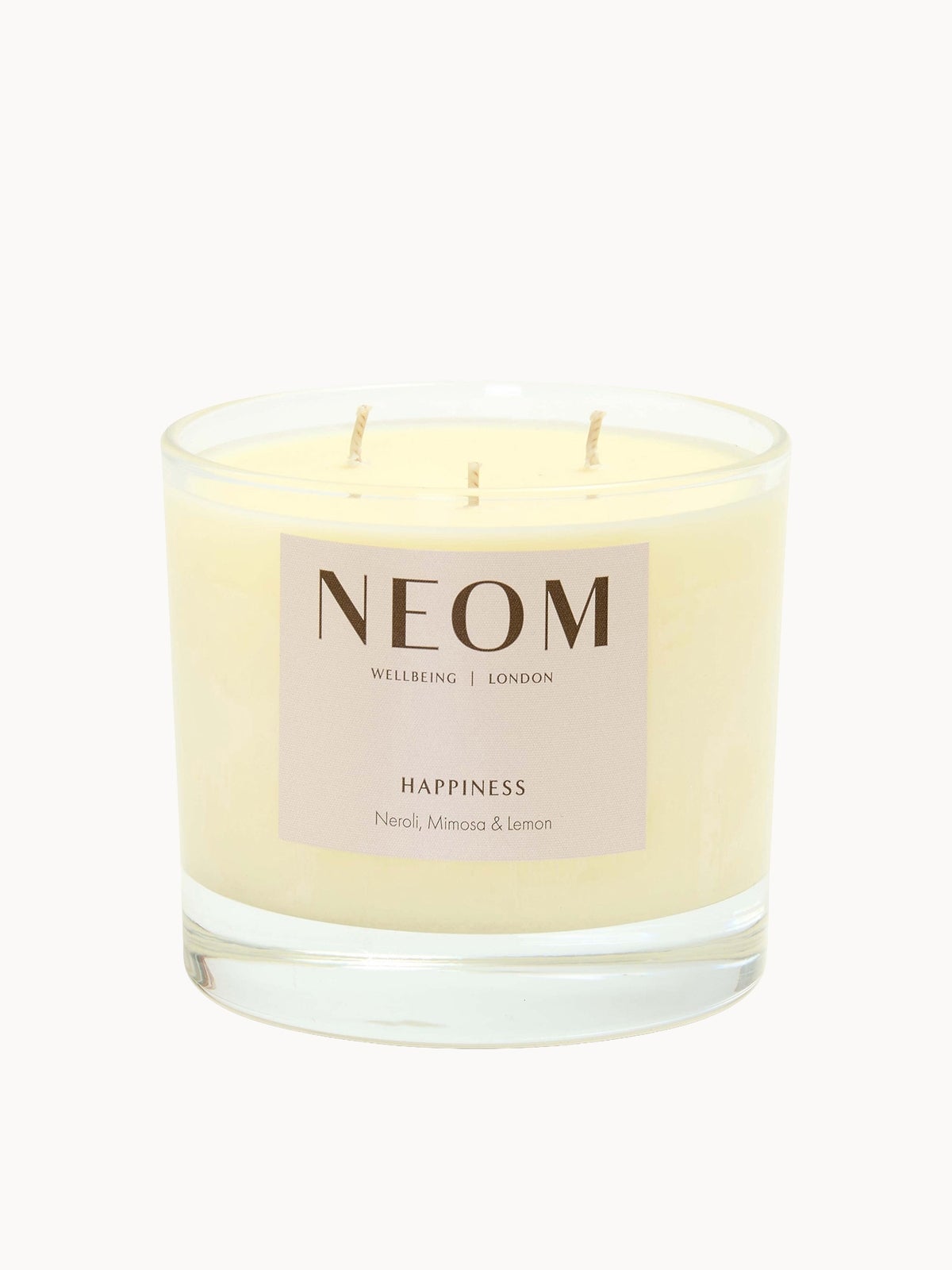 NEOM Wellbeing Happiness Scented 3 Wick Candle 2
