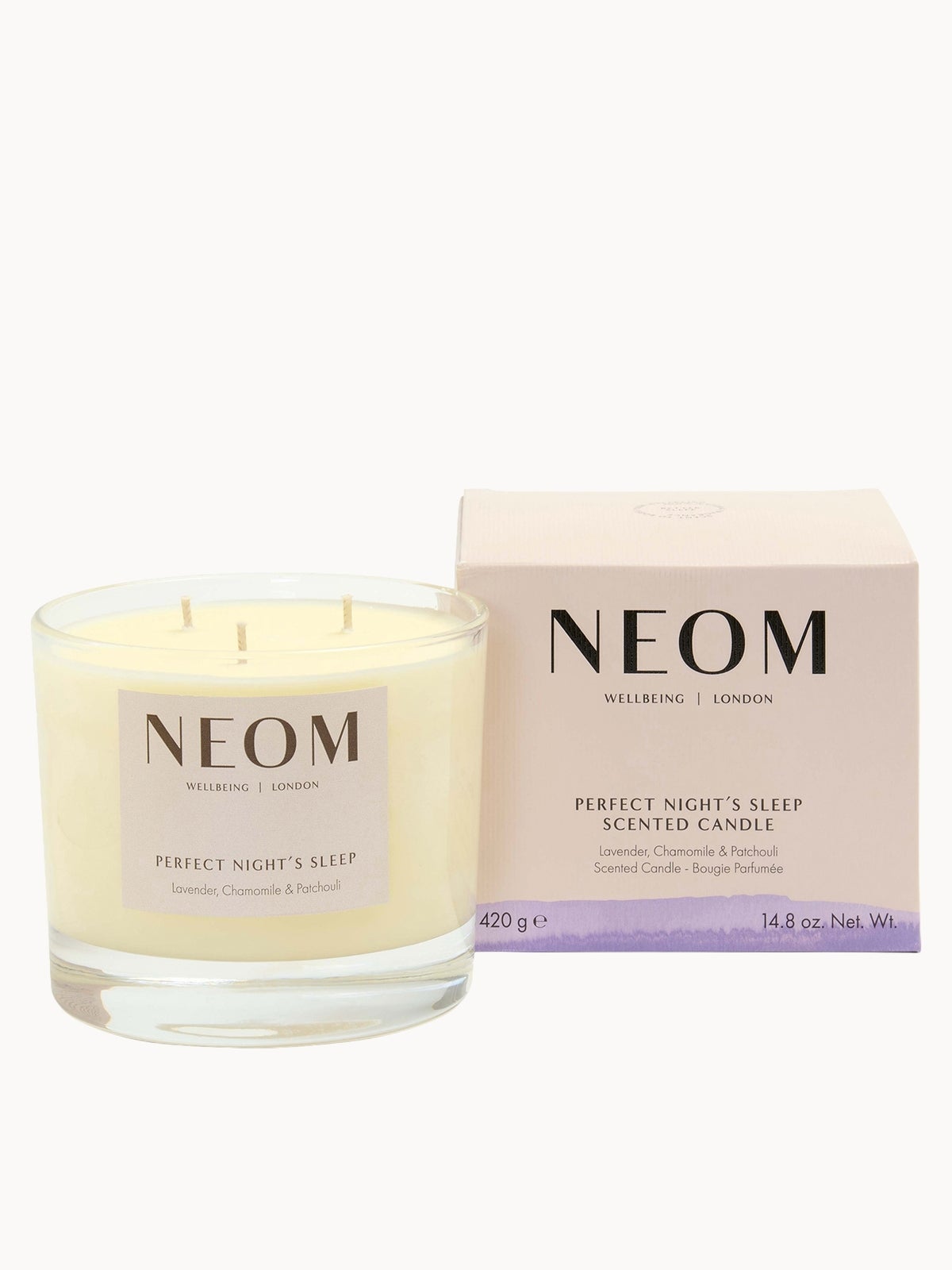 NEOM Wellbeing Perfect Nights Sleep Scented 3 Wick Candle