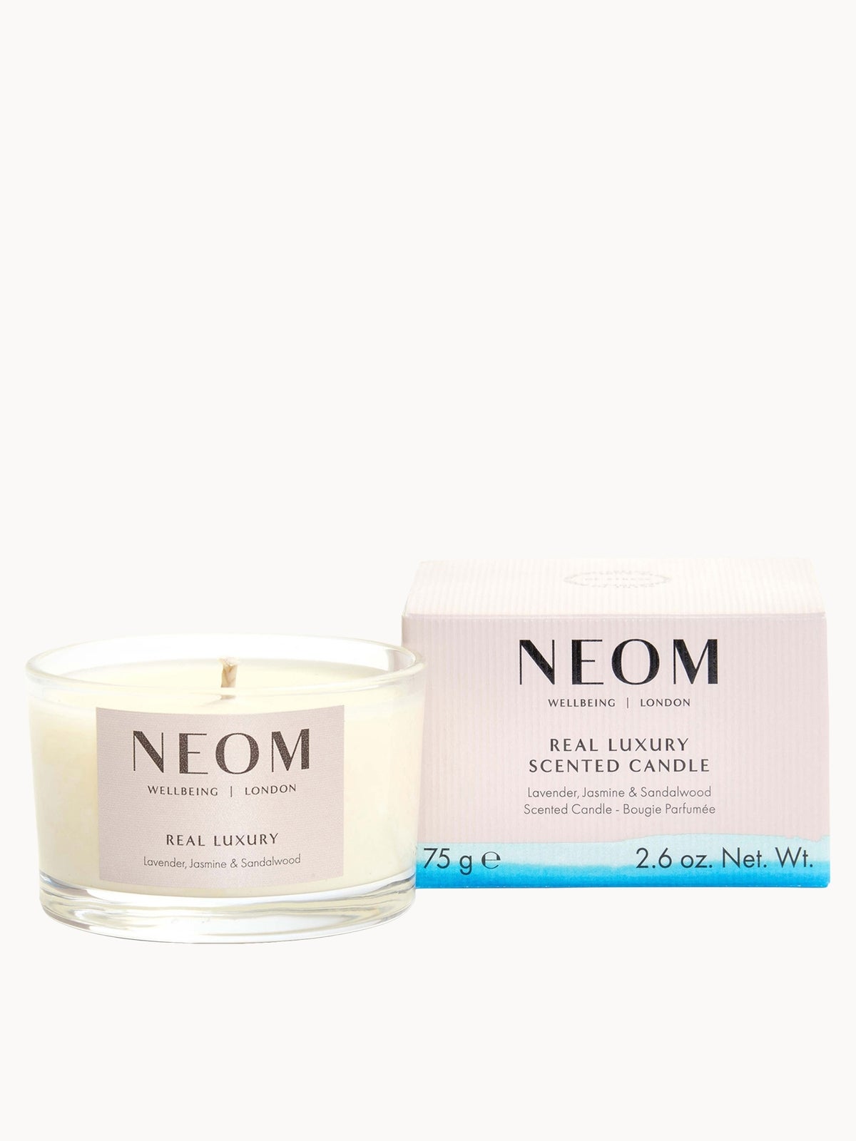 NEOM Wellbeing Real Luxury De-Stress Travel Scented Candle