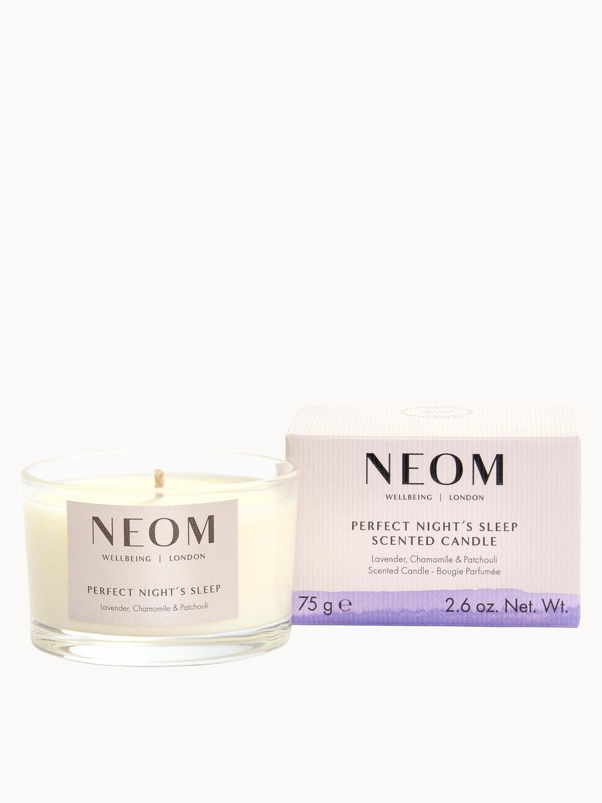 NEOM Wellbeing Perfect Nights Sleep Scented Travel Candle
