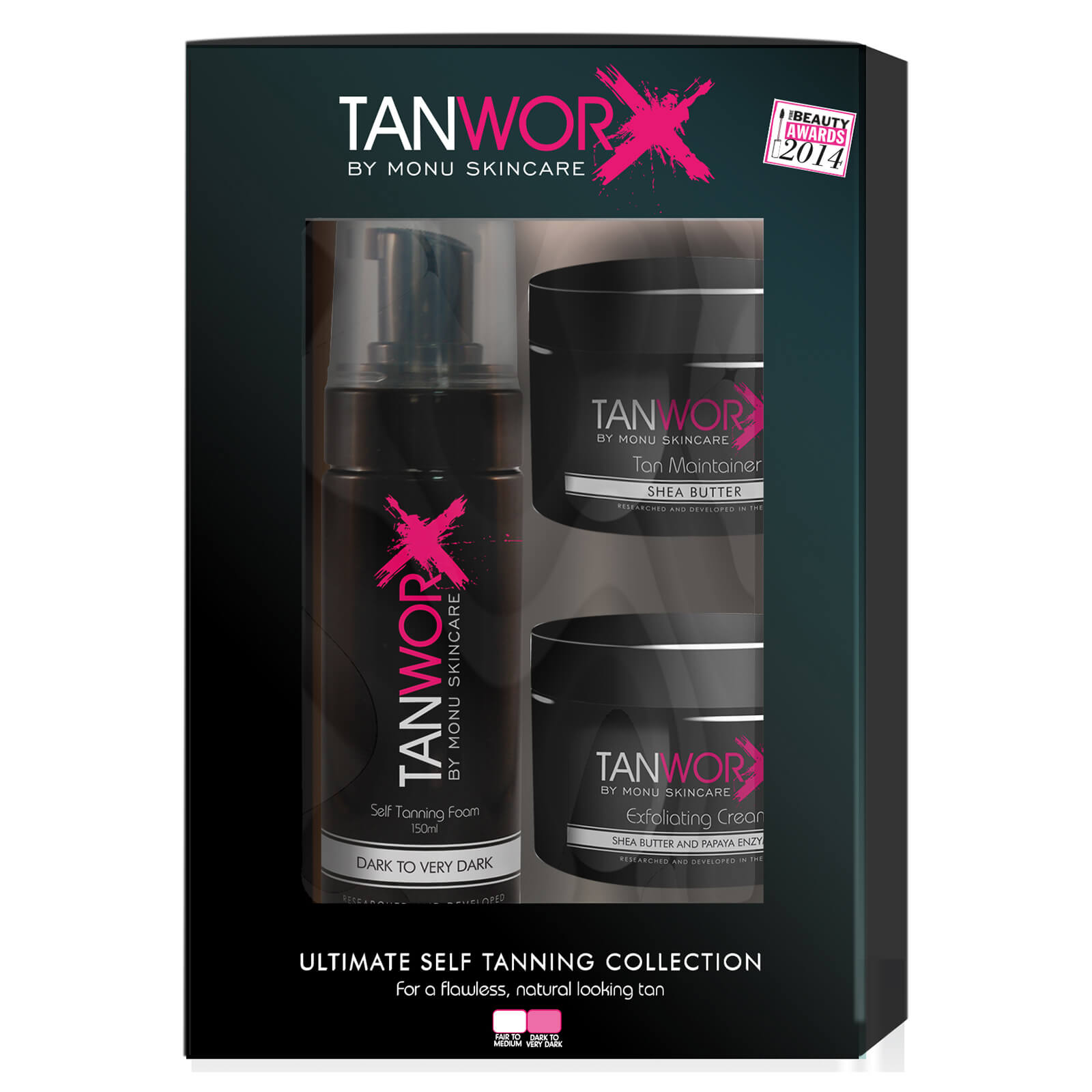 Tanworx Ultimate Self Tanning Foam Collection - Dark/Very Dark (Worth £63.80)