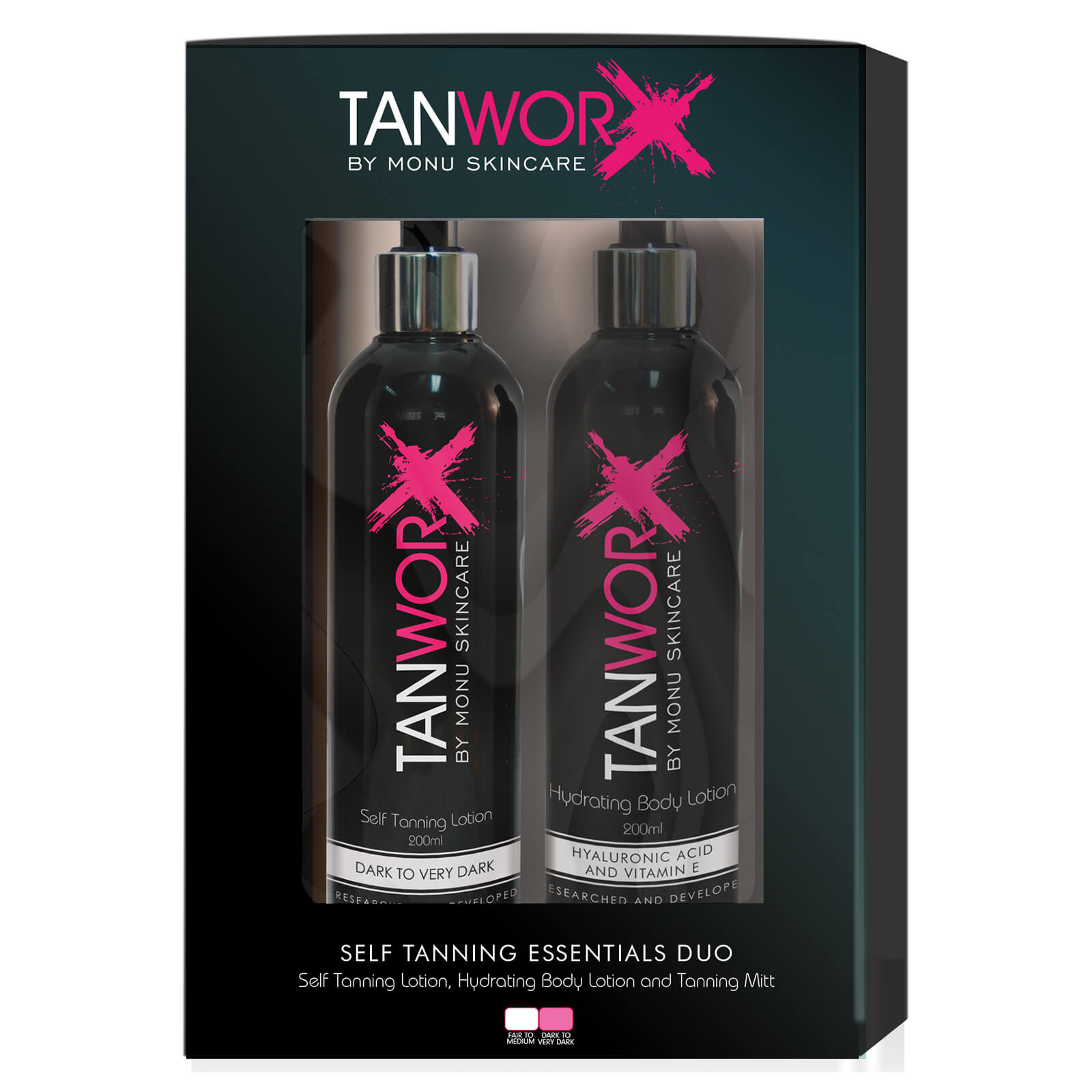 

Tanworx Tanning Essential Duo - Dark/Very Dark (Worth AED250)