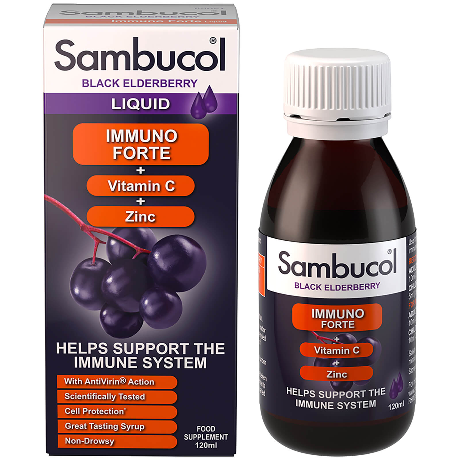 Sambucol Immuno Forte (120ml) lookfantastic.com imagine