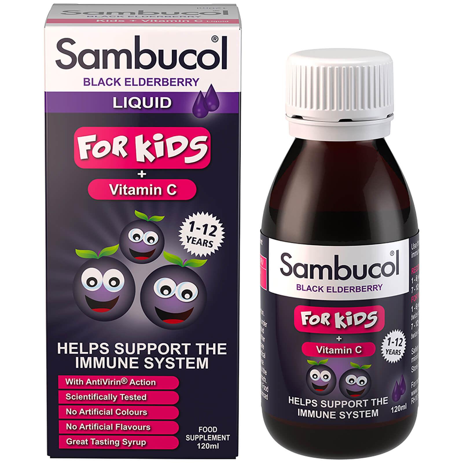 Sambucol Kids Formula – Flavour Free (120ml) lookfantastic.com imagine