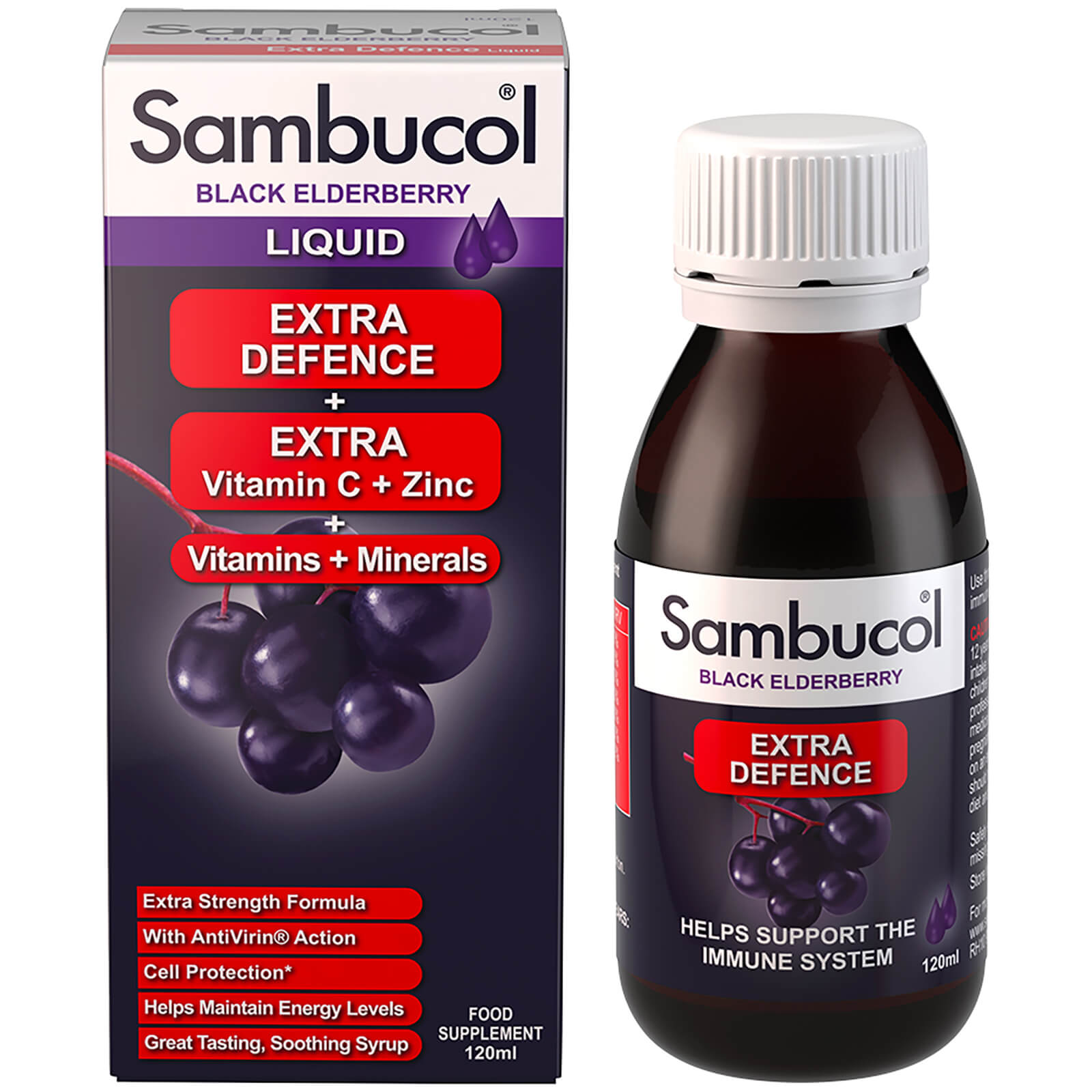 Sambucol Extra Defence (120ml) lookfantastic.com imagine
