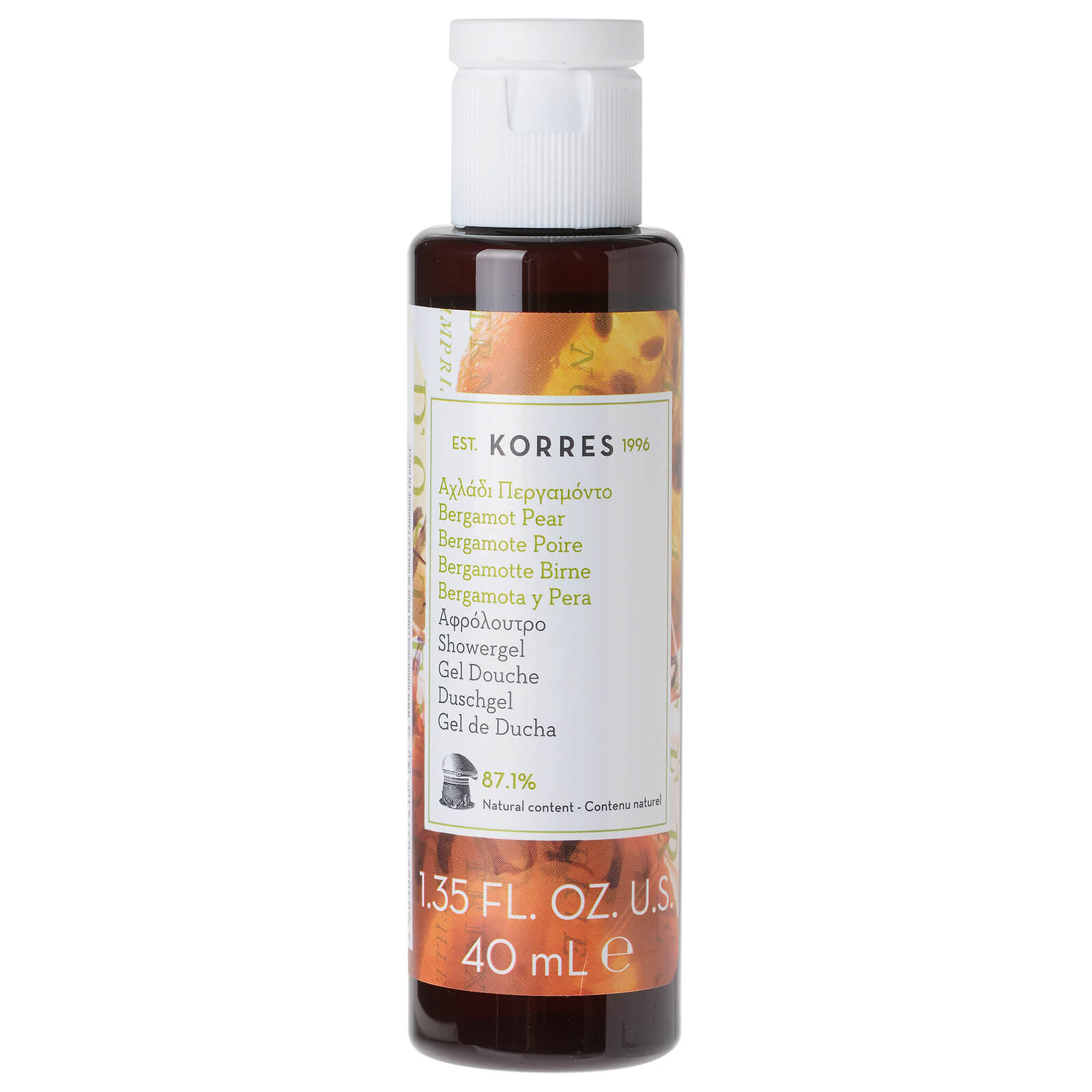 

KORRES Natural Bergamot Pear Shower Gel Travel Size 40ml