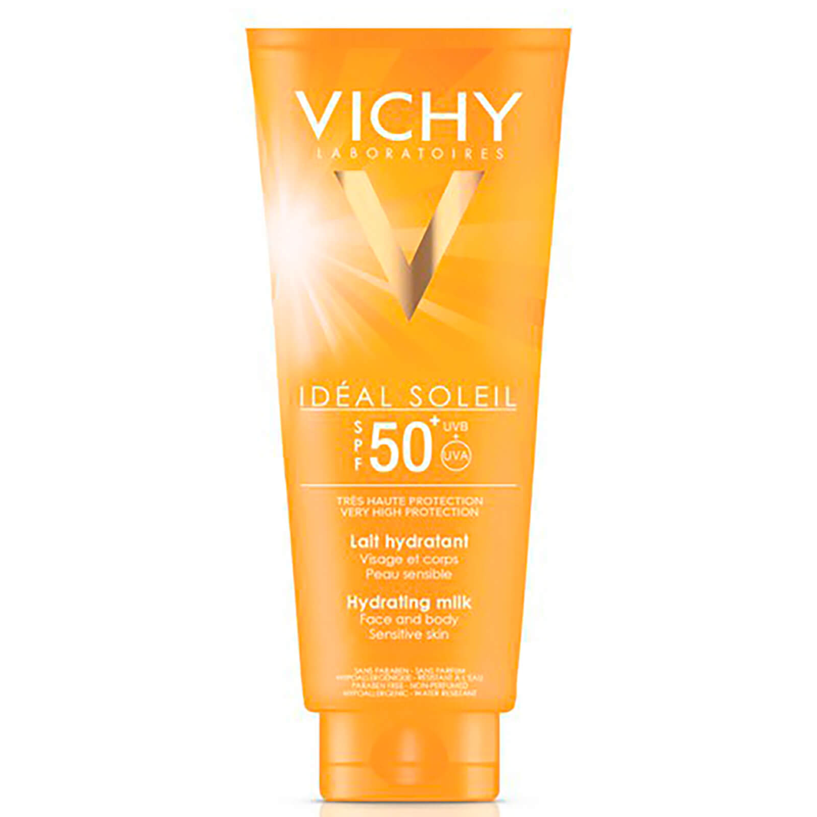 Vichy Idéal Soleil Sun-Milk for Face & Body -aurinkosuojavoide, SPF 50+, 300ml