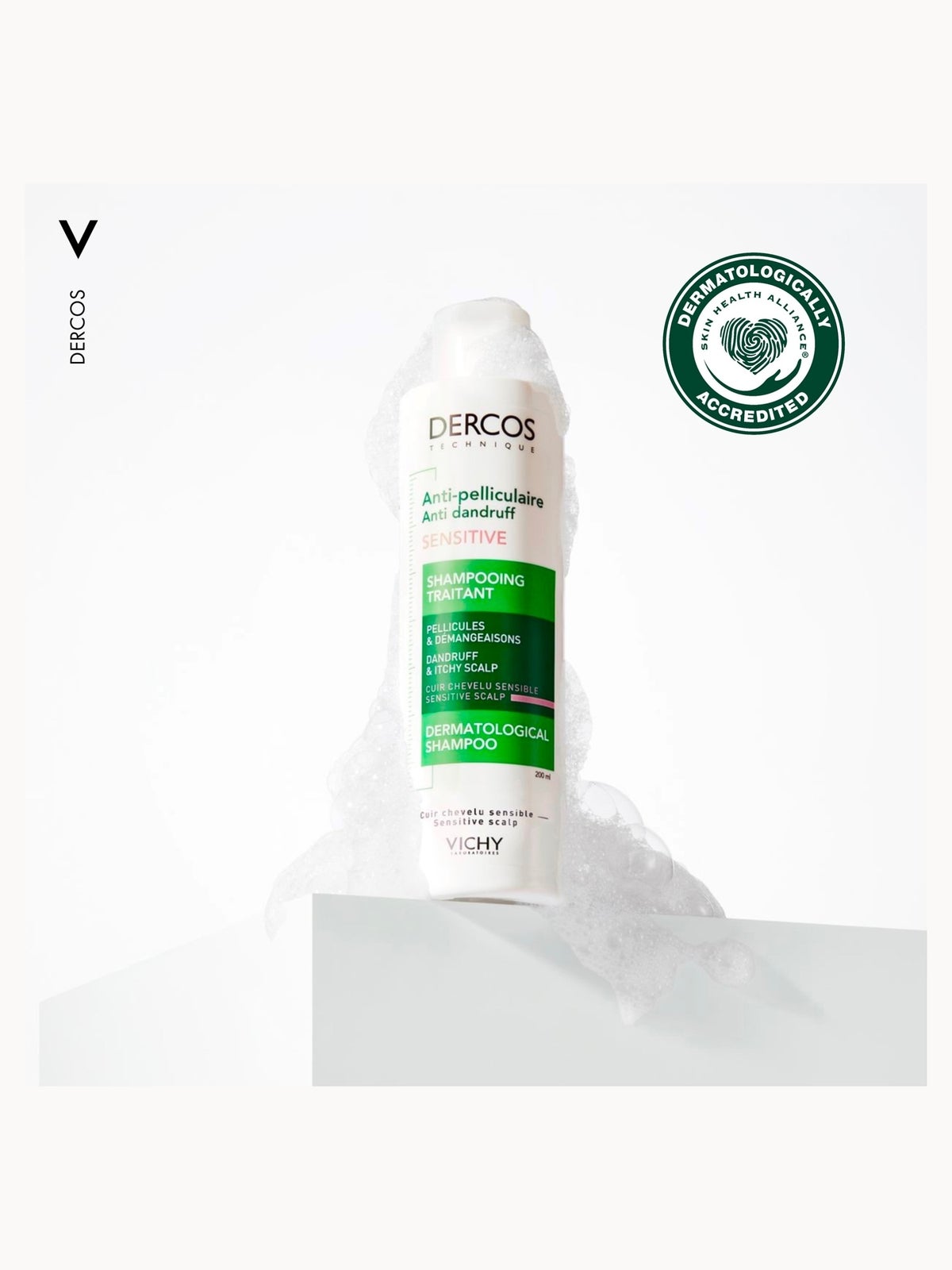 Vichy Dercos Anti-Dandruff Shampoo for Sensitive Scalp 200ml 2