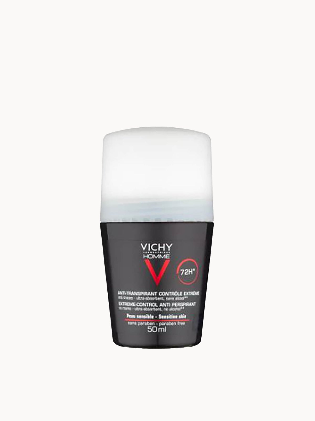 VICHY Homme Men's Deodorant Extreme-Control Anti-Perspirant Roll-On Sensitive Skin 50ml