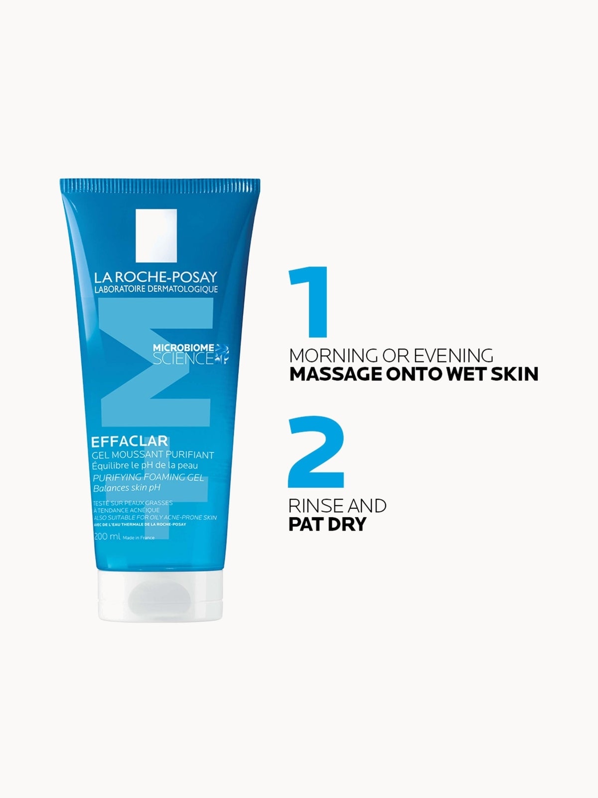 La Roche-Posay Effaclar Purifying Foaming Gel Cleanser for Oily, Blemish-Prone Skin 200ml 3