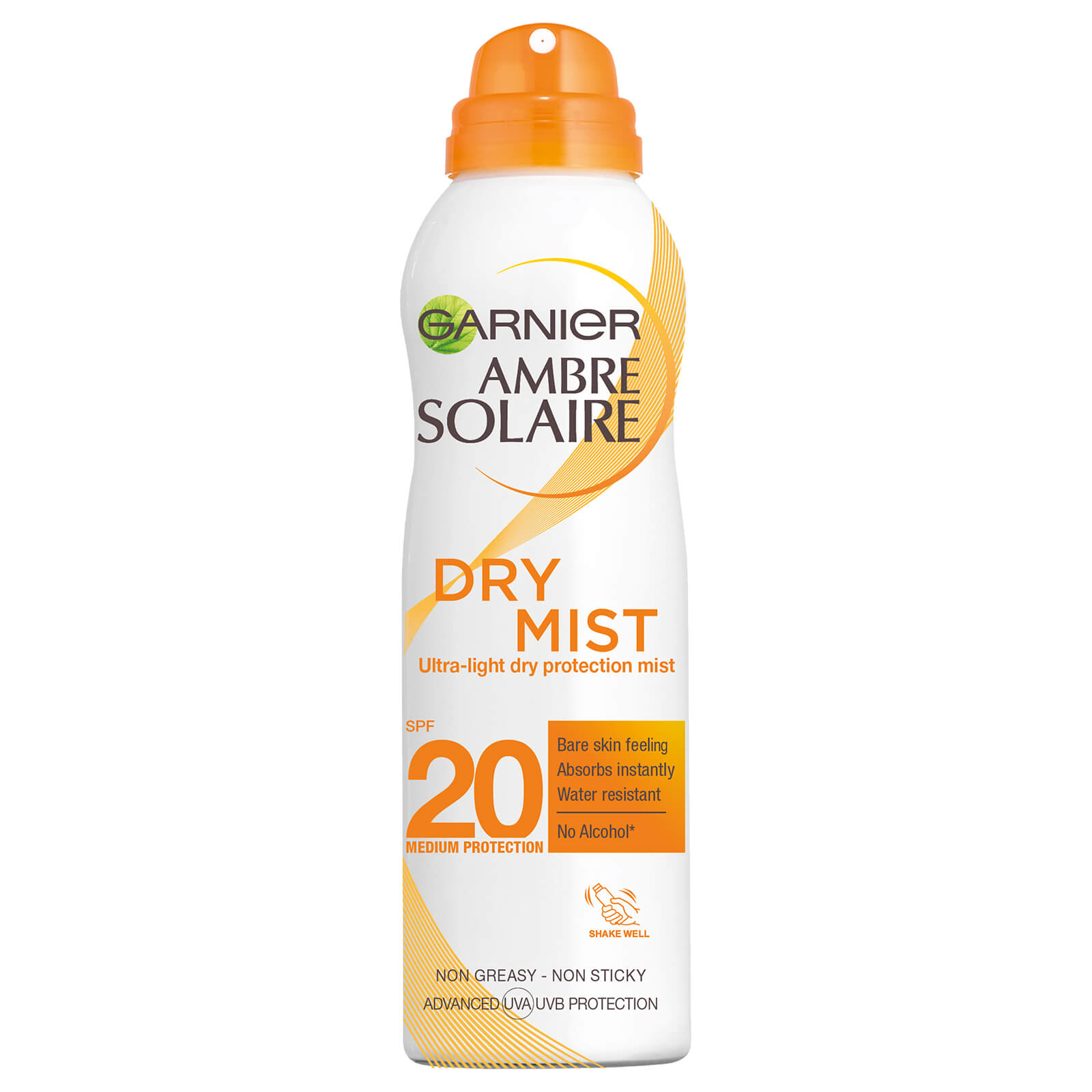 Ambre Solaire Dry Mist Fast Absorbing Sun Cream Spray SPF20 200ml