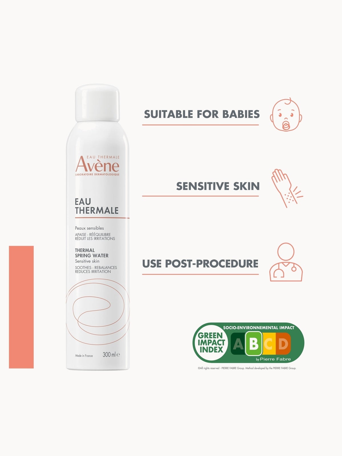 Avène Thermal Spring Water Spray for Sensitive Skin 300ml 4