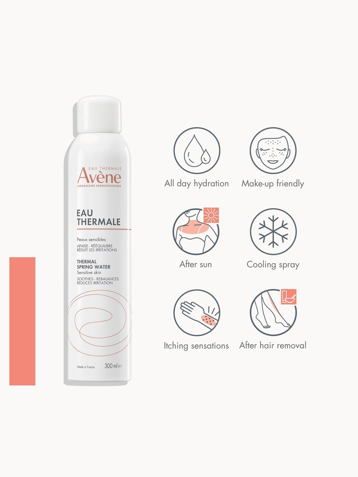 Avène Thermal Spring Water Spray for Sensitive Skin 300ml 3