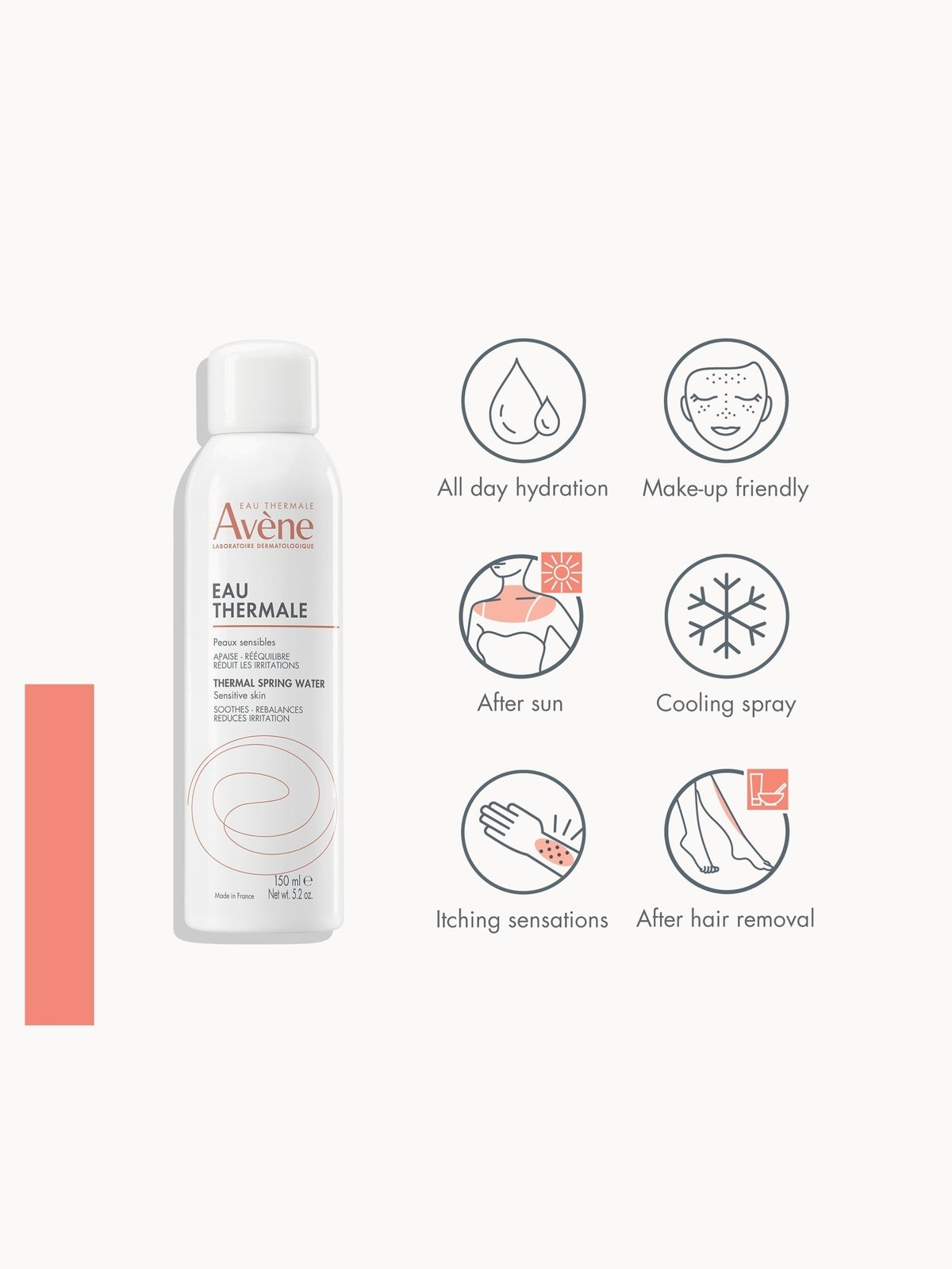 Avène Thermal Spring Water Spray for Sensitive Skin 150ml 3