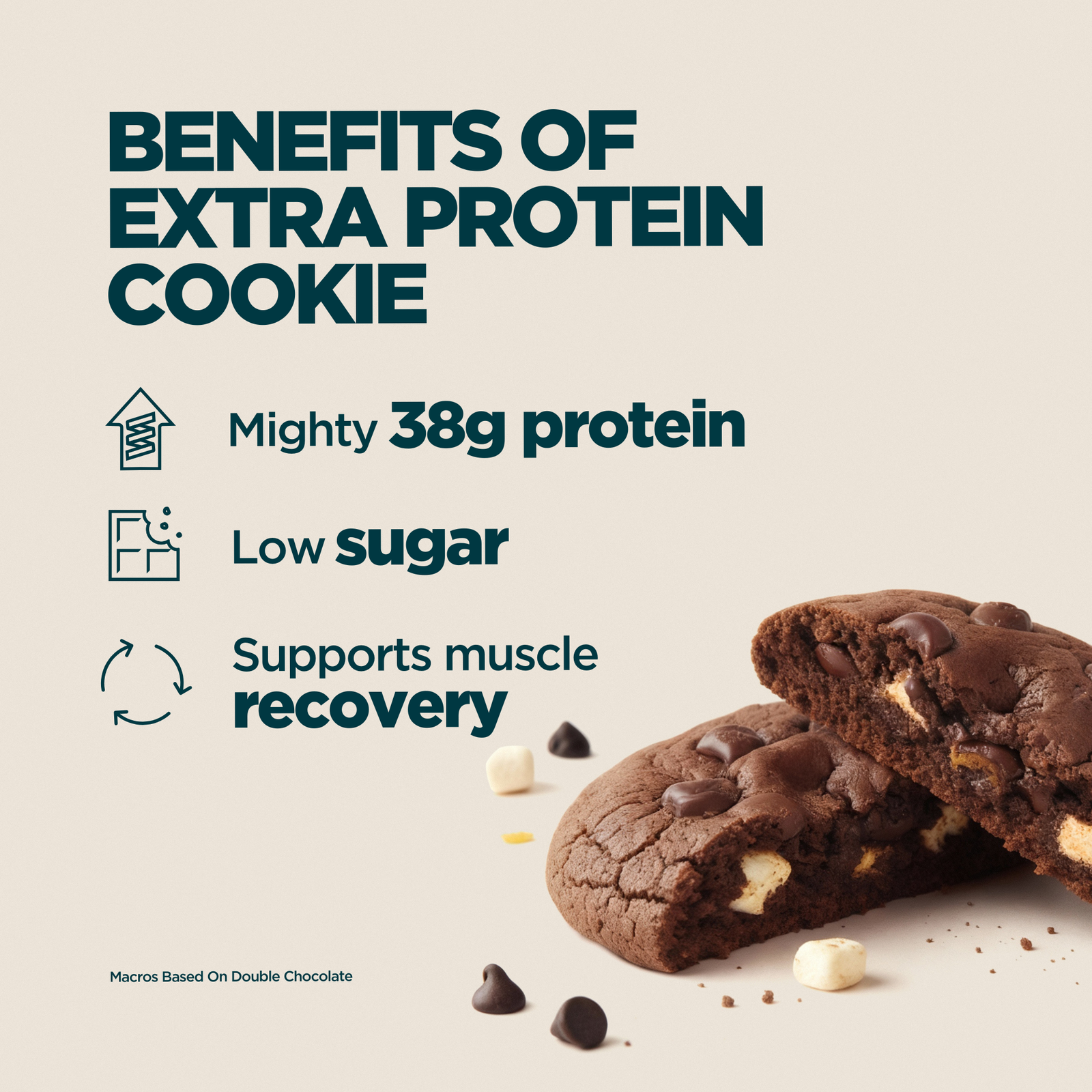 Myprotein Extra Protein Cookie - 12 x 75g - Rocky Road