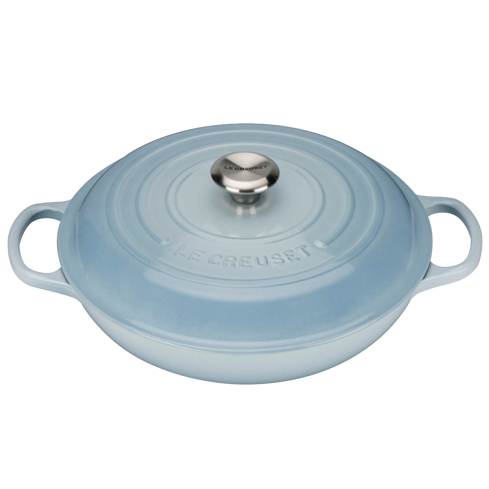 Le Creuset Signature Cast Iron Shallow Casserole Dish - 26cm - Coastal Blue